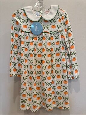 NWT Little English Pumpkin Lattice Dress, Size 7